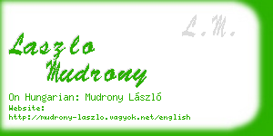 laszlo mudrony business card